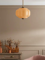 Load image into Gallery viewer, Vintage Milk Glass Semi Flush Mount Eloise Pendant Light
