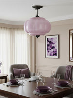 Load image into Gallery viewer, Vintage Milk Glass Semi Flush Mount Eloise Pendant Light
