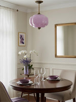 Load image into Gallery viewer, Vintage Milk Glass Semi Flush Mount Eloise Pendant Light
