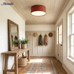 Load image into Gallery viewer, Dumora Drum Flush Mount Ceiling Light - Linen Shade Modern Elegance