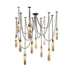 Bild in Gallery-Viewer laden, Carved Alabaster Hardwired Chandelier