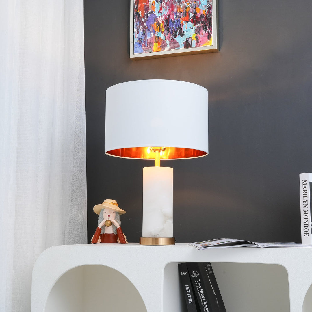 Lampe de table en albâtre Lineham