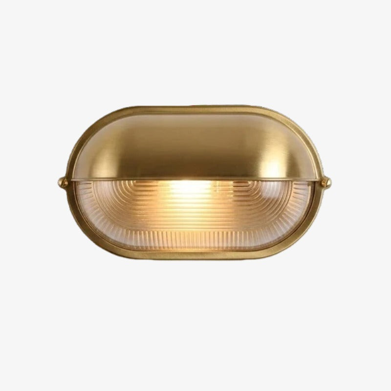 Docka Industrial Barn Wall Sconce Glass Lantern - Garage Gate Light