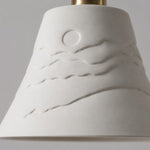 Bild in Gallery-Viewer laden, Raised sunset relief detail on the ceramic shade