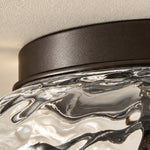 Charger l'image dans la visionneuse de galerie, Modern Farmhouse 2-Light Hammered Water Glass Flush Mount Ceiling Light
