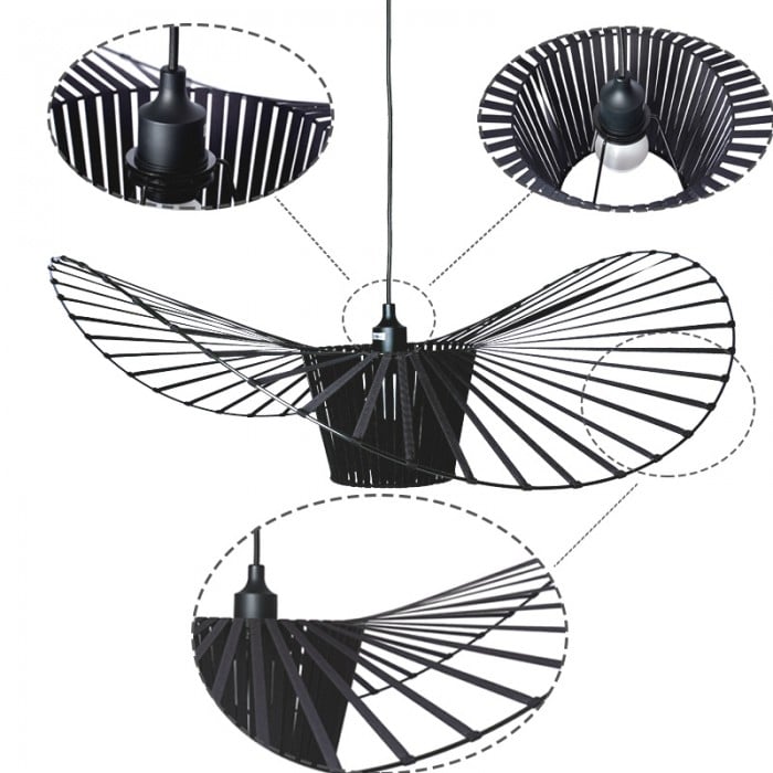 Suspension Spirava Modern en Paille – Lampe de Plafond Sculpturale Minimaliste pour Salon N50