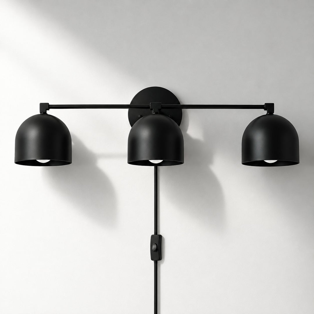 Metio Dome Mid-Century Metal Plug-In Wall Light