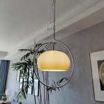 Load image into Gallery viewer, Rounded Glass Chrome Swag Pendant Light