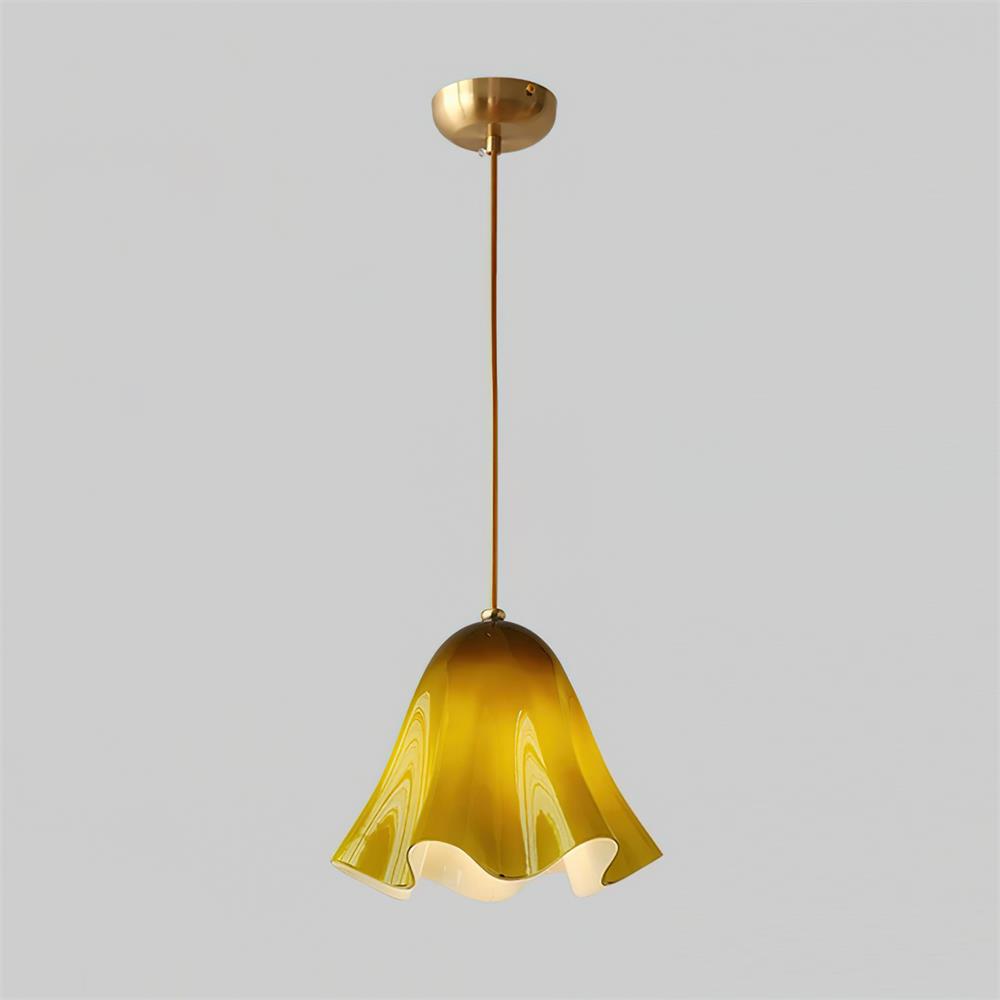 Bellina Wave-Edge Glass Pendant Lamp — Organic Contemporary Style for Dining & Living