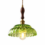 Cargar imagen en el visor de la Galería, Small Green Puff-Skirt Pendant, Walnut Handle