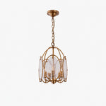 Bild in Gallery-Viewer laden, Oval Cage Textured Glass Chandelier