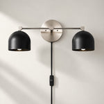 Charger l'image dans la visionneuse de galerie, Metio Dome Mid-Century Metal Plug-In Wall Light