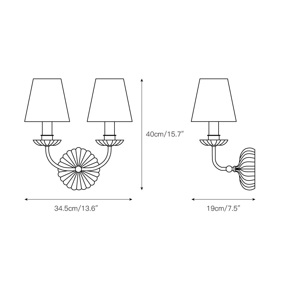 Catina Clove Wandlampe Doppel