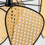 Load image into Gallery viewer, Layered Rattan Chandelier With Plug-In Cord