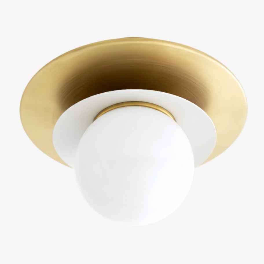 Artivo Modern Layered Globe Ceiling Light with Brass Finish for Living Room, Bedroom and Bathroom