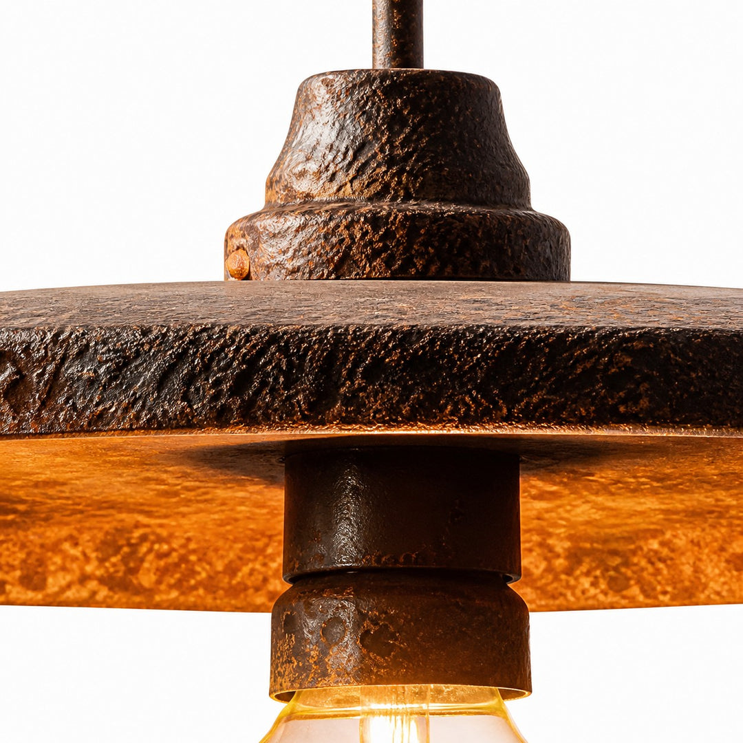 Vintage Industrial Rust Iron Pendant Light
