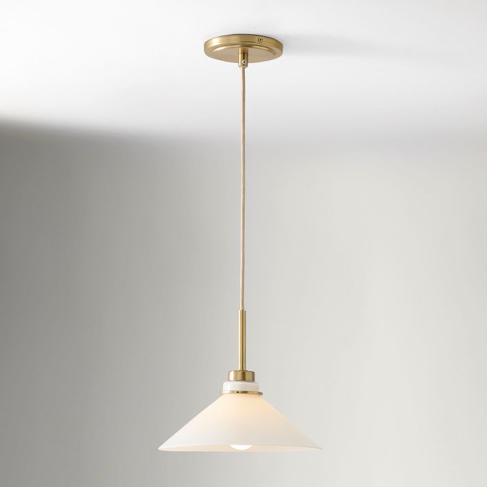 Aurenza Modern Farmhouse  Cone Pendant Light – Dimmable Kitchen and Entryway Lighting
