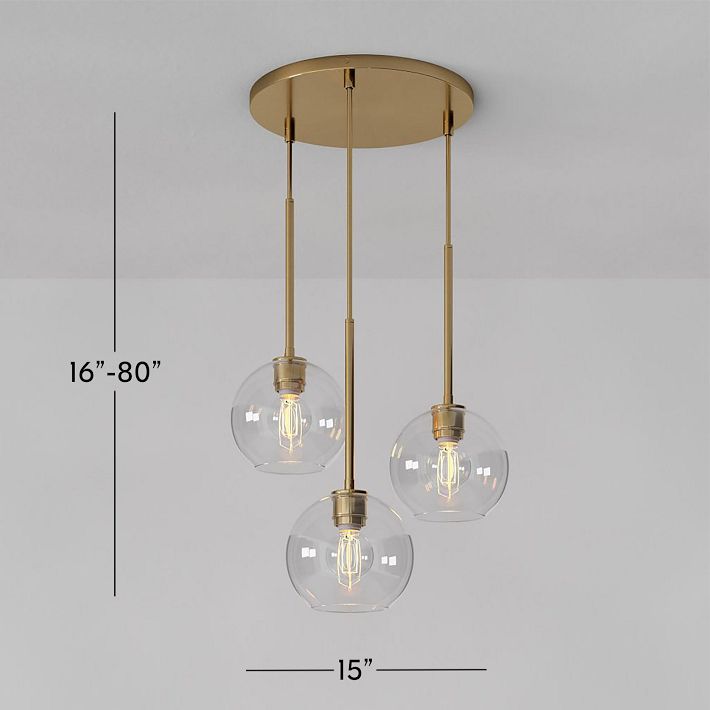 Lámpara de araña minimalista de cristal Selvion: luminaria escultural de vidrio artesanal