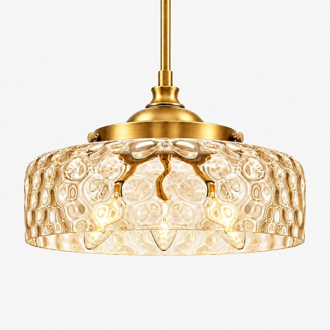 Vintage Adjustable Glass Pendant Light