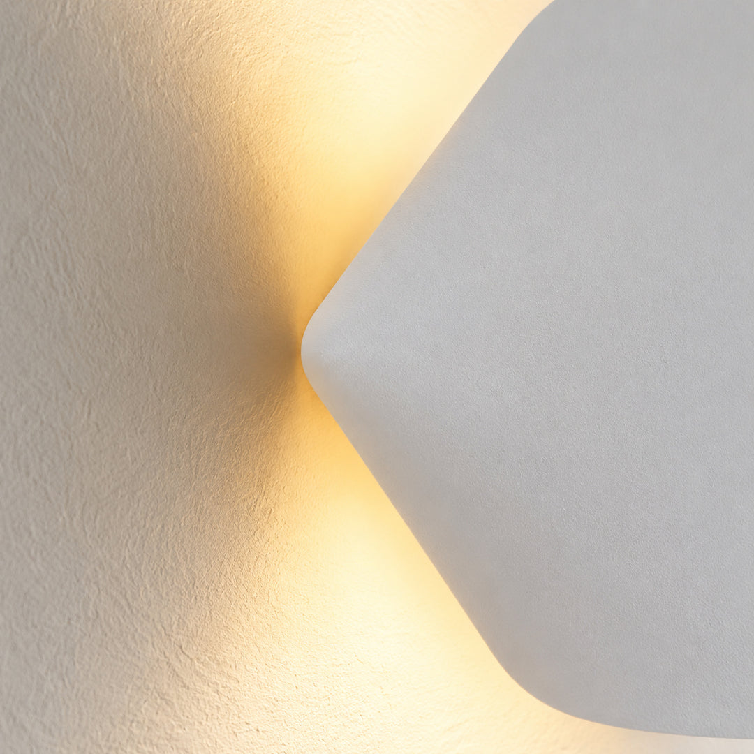 Textured Rim Pointed Shade Aluminium Wall Light