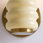 Load image into Gallery viewer, Close detail of cream ribbed shade