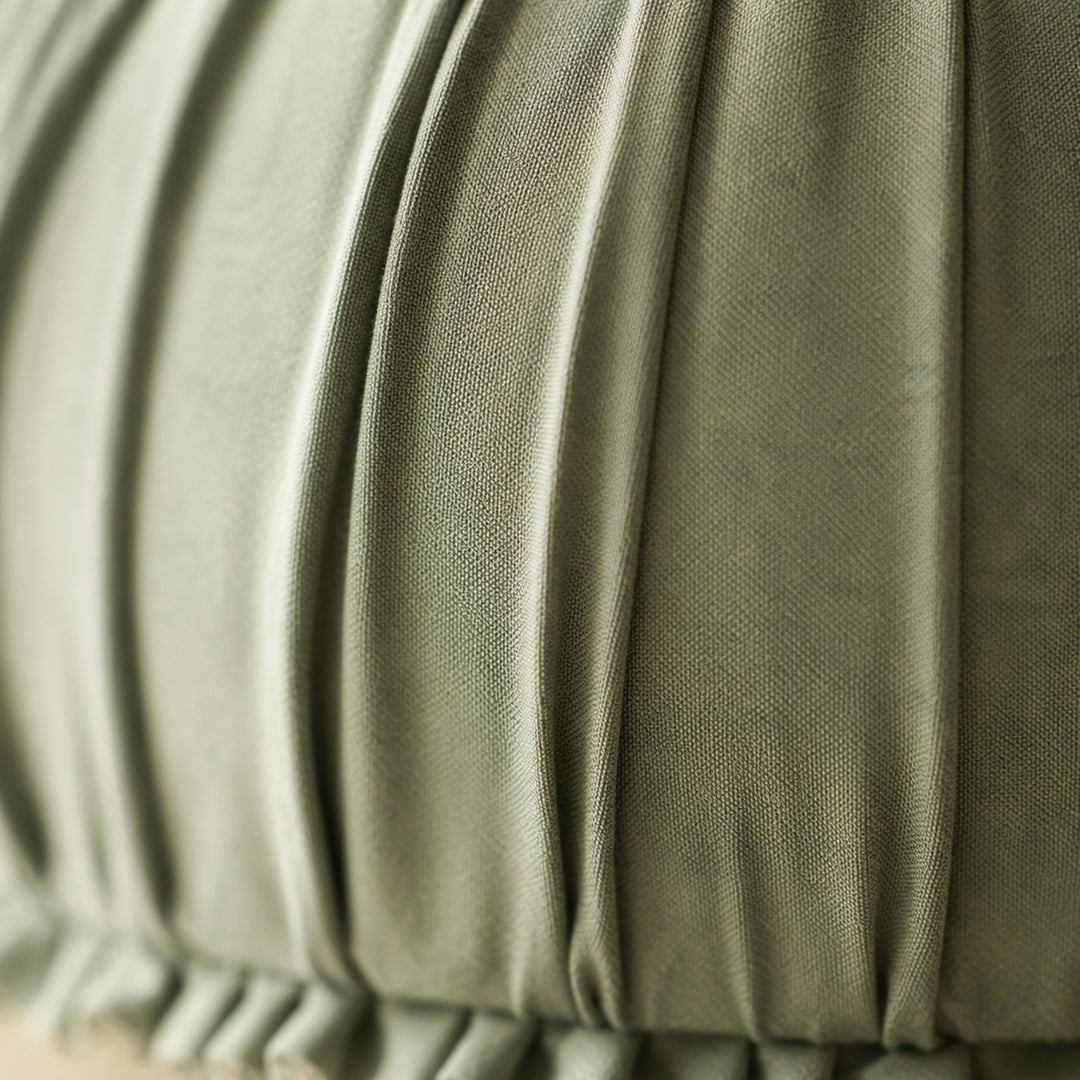 Ruched Fabric Pendant Light with Pleated Shade
