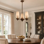 Load image into Gallery viewer, White Hour Rho chandelier in a dining room