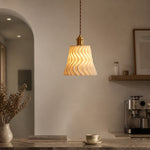 Load image into Gallery viewer, Handcrafted Ceramic Pendant Lamp with Brass Fitting