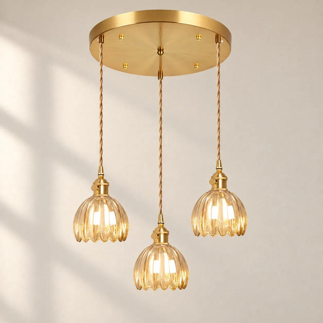 Nordic Colorful Flower Glass Pendant Lamp