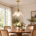 Bild in Gallery-Viewer laden, Vintage Wavy-Edge Glass Pendant Lamp