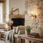 Lámpara de Pared Shellora Estilizada – Lámpara de Pared Escultural de Vidrio y Metal para el Hogar N44