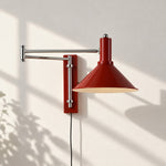 Bild in Gallery-Viewer laden, Cone Swing Arm Plug-in Wall Sconce — Cherry Red SKU
