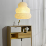 Bild in Gallery-Viewer laden, Beige Mulberry Paper Swag Pendant Light