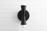 Cargar imagen en el visor de la Galería, Pyralis Cone Linear Statement Wall Sconce - Modern Two Light Fixture
