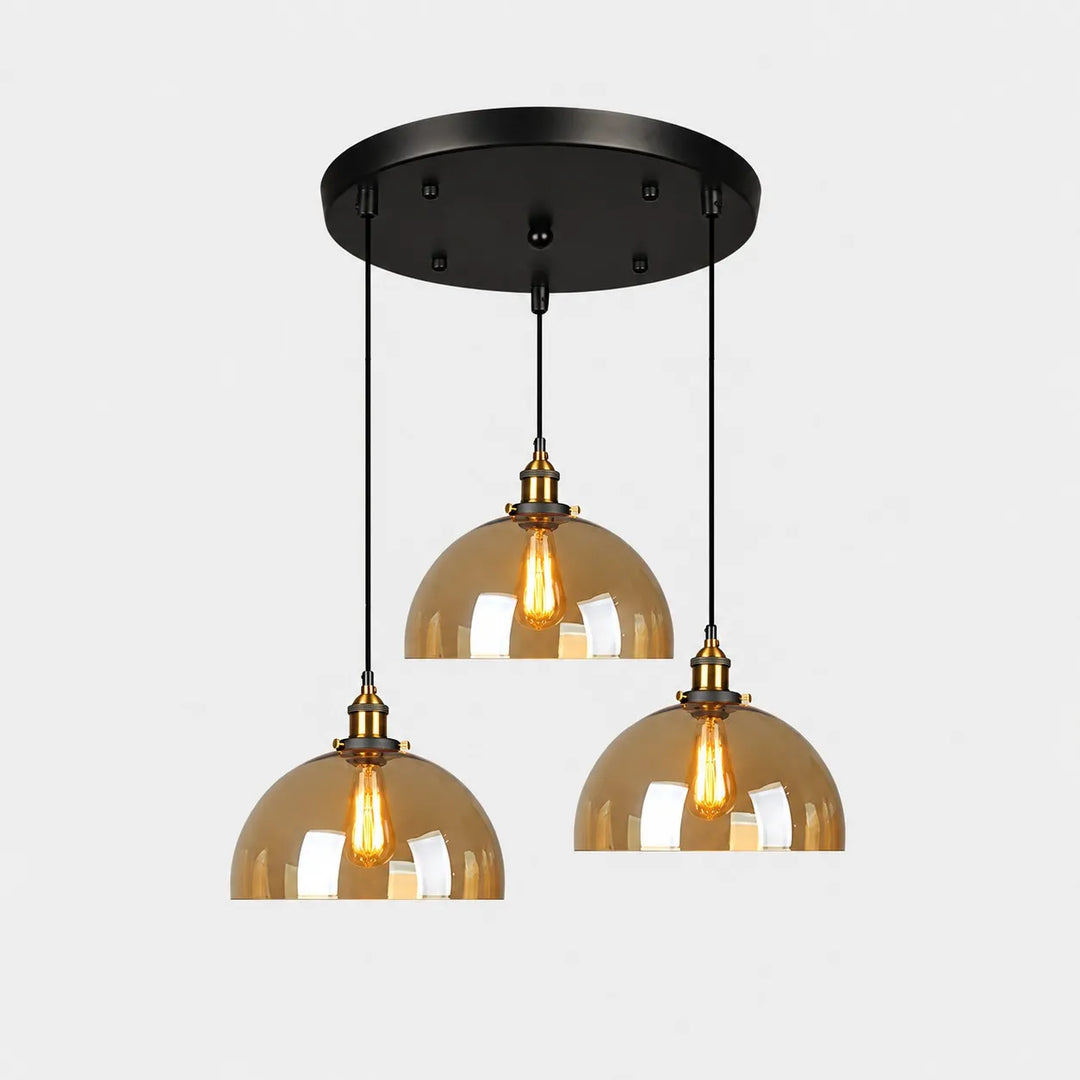 Industrial Glass Pendant Light