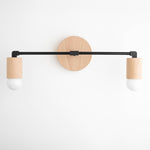 Charger l&#39;image dans la visionneuse de galerie, Mobilux Line Wood and Vanity Light - Bohemian Bathroom Lighting Fixture
