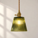 Load image into Gallery viewer, Nordic Brass Colored Glass Pendant Lamp