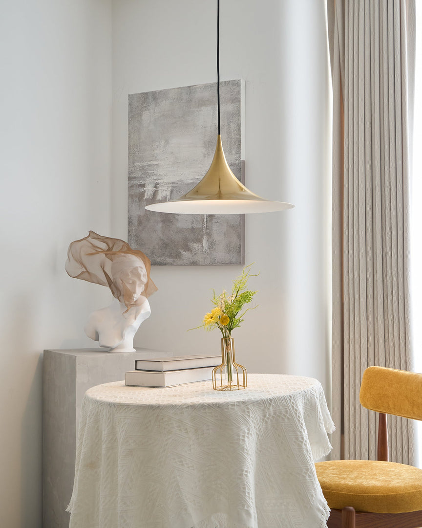 Arch-Shaped Aluminum Plug-In Pendant Light