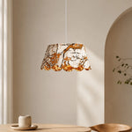 Charger l'image dans la visionneuse de galerie, Vintage Floral Fabric Pendant Light, 47 cm