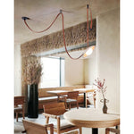 Charger l'image dans la visionneuse de galerie, Lampe suspendue Light Rail en cuir