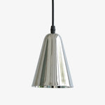 Load image into Gallery viewer, Straight pendant light shade in polished chrome