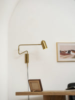 Load image into Gallery viewer, Adjustable Arm Plug In Wall Lamp