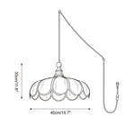 Bild in Gallery-Viewer laden, Scalloped Abaca Woven Plug-In Swag Pendant