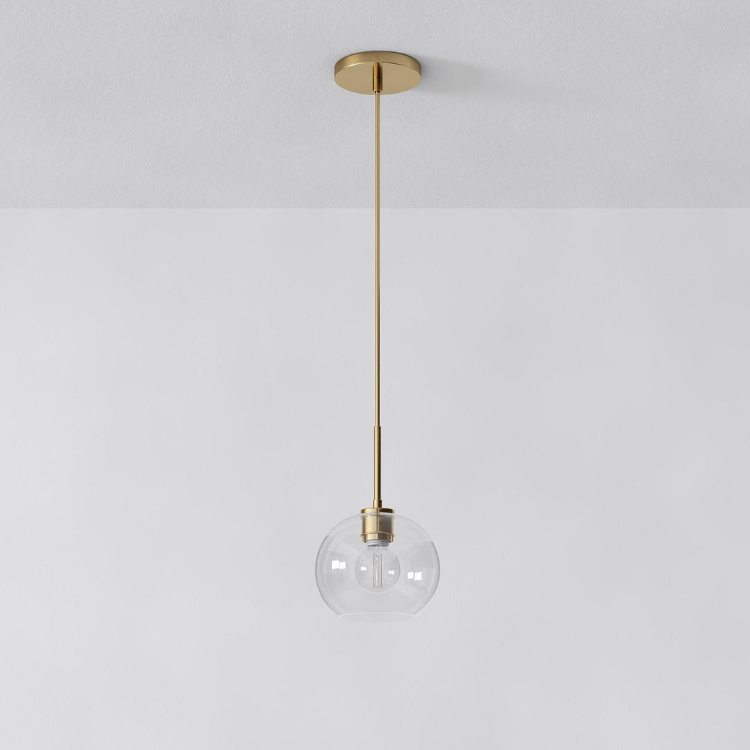 Lámpara colgante Selvion con forma de globo escultural: moderna lámpara colgante de cristal con un diseño elegante.