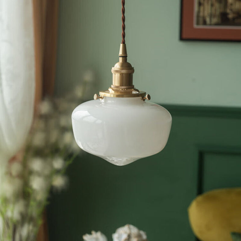 Suspension lanterne rétro en verre Radiant