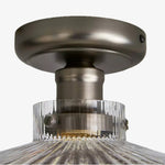 Cargar imagen en el visor de la Galería, Ribora Vintage - Lámpara de Techo de Vidrio Acanalado Inspirada - Montaje Empotrado de Estilo Industrial para Interiores Modernos U05