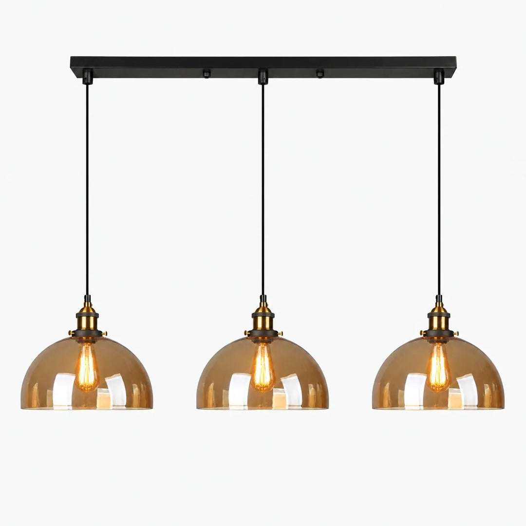 Industrial Glass Pendant Light