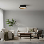 Charger l'image dans la visionneuse de galerie, Lampe Plafonnier Moderne à Abat-Jour Cannelé Texturé Ribravo - Lampe Minimaliste Moderne pour Salon