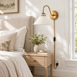 Load image into Gallery viewer, Aurenza Curved Arm Cone Wall Sconce