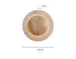 Load image into Gallery viewer, Round Travertine Wood Wall Light